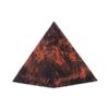 Orgonite piramide shungiet, rode jaspis, carneool met maria magdelena lemurian kristalpunt gewikkeld in koper met kleur zwart, koper MSOP-GGPSRC15129 Zijaanzicht
