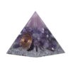 Orgoniet piramide amethist met maria magdelena lemurian kristalpunt gewikkeld in koper met kleur paars MSOP-SOPAMP15101 Zijnaanzicht