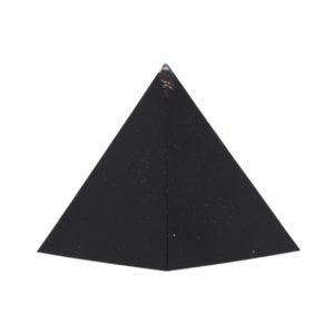 Orgonite piramide shungiet, bergkristal met maria magdelena lemurian kristalpunt gewikkeld in koper met kleur zwartMSOP-MGPSB15233 Zijaanzicht