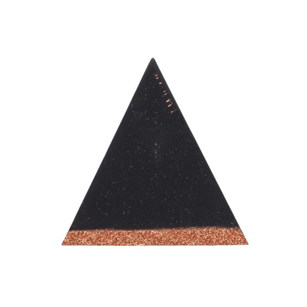 Orgonite piramide shungiet, koper met maria magdelena lemurian kristalpunt gewikkeld in koper met kleur zwart, koper MSOP-MOPSK15237 Achteraanzicht