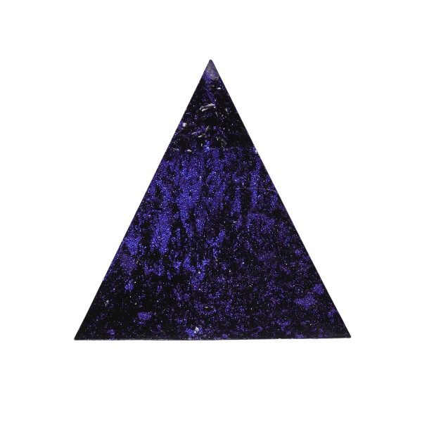 Orgonite piramide shungiet, lapis lazuli met maria magdelena lemurian kristalpunt gewikkeld in koper met kleur zwart, blauw MSOP-GGPSLL15121 Achteraanzicht