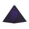 Orgonite piramide shungiet, lapis lazuli met maria magdelena lemurian kristalpunt gewikkeld in koper met kleur zwart, blauw MSOP-GGPSLL15121 Zijaanzicht