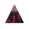 Orgonite piramide shungiet, rode jaspis, carneool met maria magdelena lemurian kristalpunt gewikkeld in koper met kleur zwart, roze MSOP-GOPSRC15141